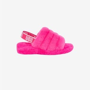 HOT PINK UGG FLUFF YEAH SLIDES SIZE 9